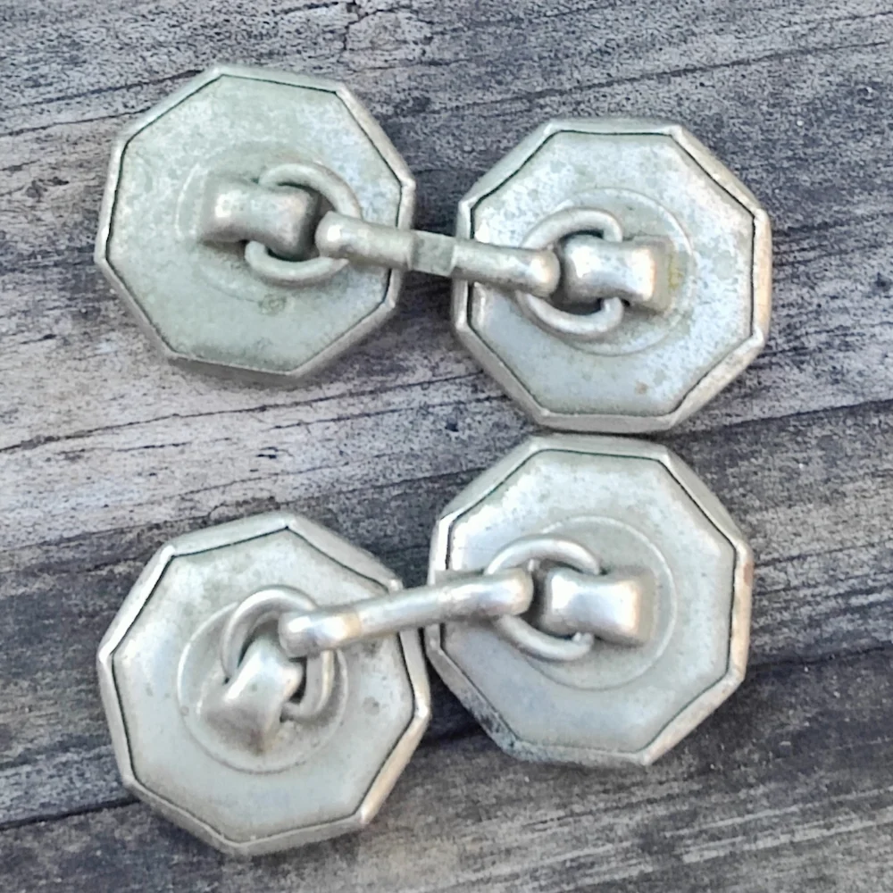 Antique Edwardian Mother Of Pearl Cuff Links